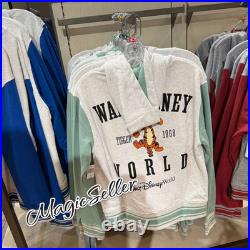 New Walt Disney World Tigger Zip Up Varsity Hoodie for Adults Green Size XL