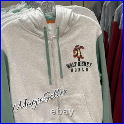 New Walt Disney World Tigger Zip Up Varsity Hoodie for Adults Green Size XL