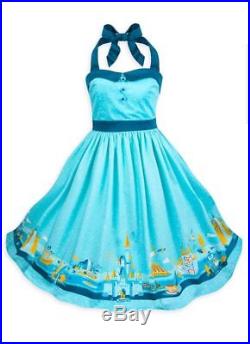 Nwt Disney Parks Dress Shop Walt Disney World Attractions Castle Blue Dress 3x