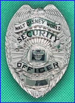Obsolete Vintage WALT DISNEY WORLD Security Officer Badge Large Pin B3