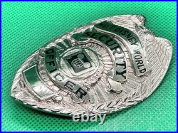 Obsolete Vintage WALT DISNEY WORLD Security Officer Badge Large Pin B3