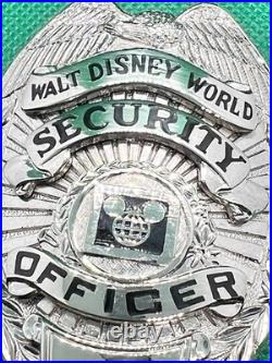 Obsolete Vintage WALT DISNEY WORLD Security Officer Badge Large Pin B3