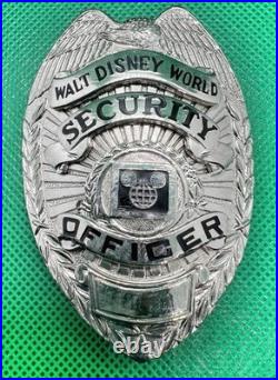 Obsolete Vintage WALT DISNEY WORLD Security Officer Badge Large Pin B3