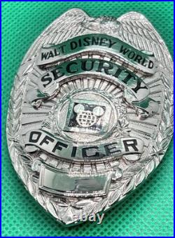Obsolete Vintage WALT DISNEY WORLD Security Officer Badge Large Pin B3