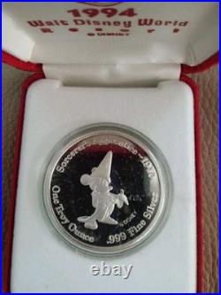 Official Disneyana Convention 1994 Walt Disney World Resort Proof One Ounce. 999
