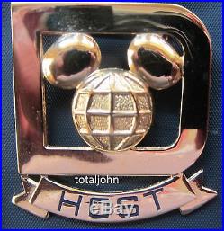 Old Walt Disney World D Cast Member Host Costume Brooch Style Gold Globe Pin