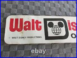 Original 1971 Walt Disney World Grand Opening Ad Bumper Sticker Oct. Vtg Rare