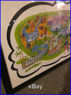 Original Disney Parks Walt Disney World 50th Map Signed SHAG 275/300 Limited