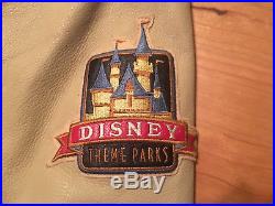 PRISTINE! Walt Disney World Castle Mickey Leather Letterman Jacket XXL 2XL