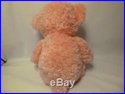 Pre Duffy Hidden Mickey Mouse pink bear plush doll Walt Disney World Rare 17