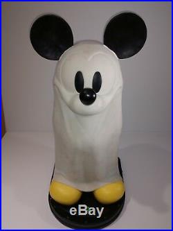 RARE Big Fig Mickey Mouse Ghost with Base Walt Disney World Halloween AS IS
