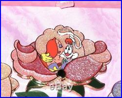 RARE LE Disney Pin JESSICA RABBIT Roger ONLY Half Dozen Roses Love is Magical