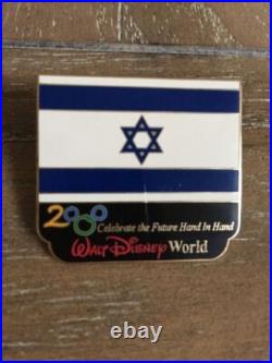 RARE OLD Walt Disney World Pin Millennium Village Israel Flag Celebrate Future