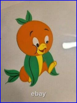 RARE Original Walt Disney World Orange Bird Animation Cel & Pencil Drawing WDW