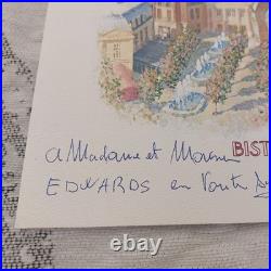 RARE SIGNED 3x Michelin Chef Paul Bocuse Vintage Walt Disney World Menu 1985
