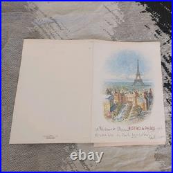 RARE SIGNED 3x Michelin Chef Paul Bocuse Vintage Walt Disney World Menu 1985