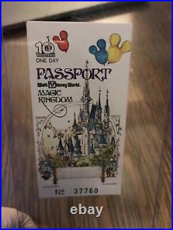 RARE UNUSED Disney World 10 Y Anniversary Admission Passport / Ticket LOT 13