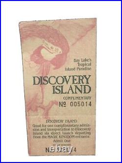 RARE Unused Discovery Island Complementary Ticket, Walt Disney World, WDW 1986