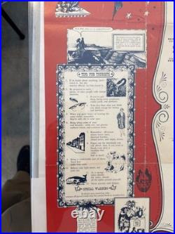 RARE VTG 1972 Walt Disney World Show Me America Musical Tour Poster 36.25 x 23