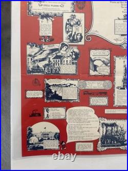 RARE VTG 1972 Walt Disney World Show Me America Musical Tour Poster 36.25 x 23