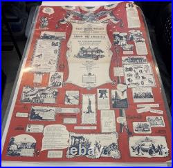 RARE VTG 1972 Walt Disney World Show Me America Musical Tour Poster 36.25 x 23