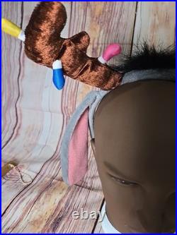 RARE Walt Disney World Christmas Winnie The Pooh 2000 Eeyore Ear Headband VTG