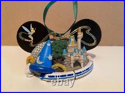 RARE Walt Disney World Four Parks Ear Hat WDW Hanging Tree Ornament Sorcerer Hat