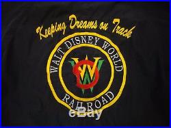 RARE Walt Disney World railroad train engineer weatherproof adult XL jacket