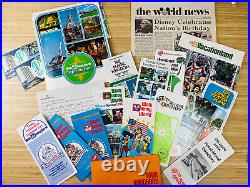 Rare 1975 Walt Disney World Information Travel Folder With Tons Of Extras