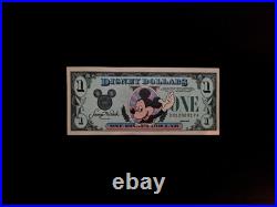 Rare 1989 Vintage Disney World Dollar $1 Bill Note Mickey Mouse Collectable