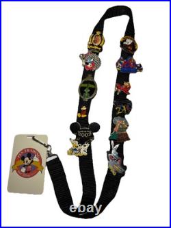 Rare 2002 Walt Disney World (11) Trading Pins On Lanyard Discontinued