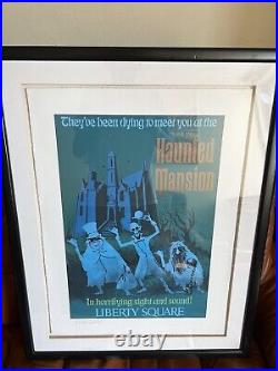 Rare Marc Davis Signed Walt Disney World Haunted Mansion Giclee lithograph