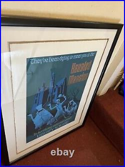 Rare Marc Davis Signed Walt Disney World Haunted Mansion Giclee lithograph