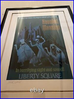 Rare Marc Davis Signed Walt Disney World Haunted Mansion Giclee lithograph