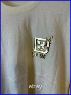 Rare NWT Walt Disney world Castle Gold glitter spirit jersey NWT Size Large