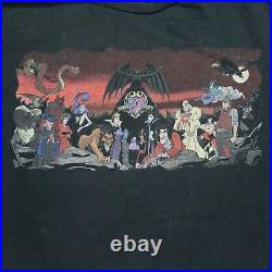 Rare VTG WALT DISNEY World Villains T Shirt 90s Cruella de Vil Scar Maleficent