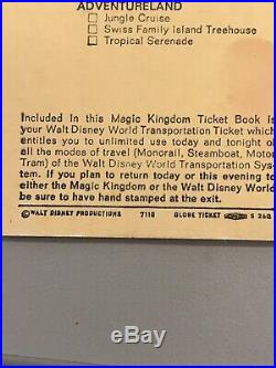 Rare Vintage Set of Two Original October 1971 & 1970s Walt Disney Ticket stubs