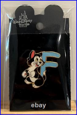 Rare WDW Walt Disney World Alphabet Series Pinocchio Figaro Cat F Disney Pin