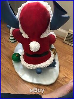 Rare Walt Disney World Limited Edition 300 Christmas Santa Stitch Big Fig In Box