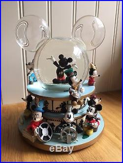 Rare Walt Disney World Mickey Mouse Film Reel Musical Snow Globe Parade