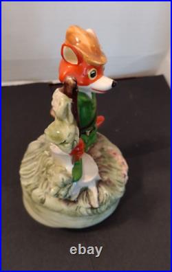 Robin Hood Figural Music Box/Vintage Walt Disney/Animated Robin Hood/Small World