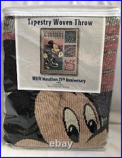 Run Walt Disney World 2018 WDW Marathon 25th Anniversary Tapestry Throw Blanket