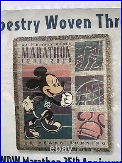 Run Walt Disney World 2018 WDW Marathon 25th Anniversary Tapestry Throw Blanket