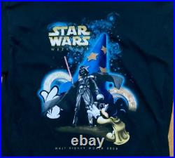 STAR WARS Weekends 2008 T-shirt Size L Darth Vader Mickey Walt Disney World