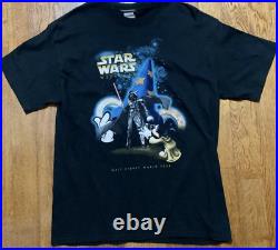 STAR WARS Weekends 2008 T-shirt Size L Darth Vader Mickey Walt Disney World