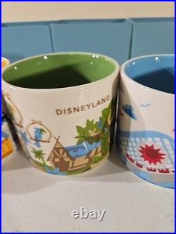 Set (4) Disney World 1st Edition You Are Here Starbucks Mugs 14oz New In Box