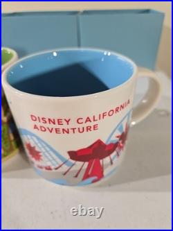 Set (4) Disney World 1st Edition You Are Here Starbucks Mugs 14oz New In Box