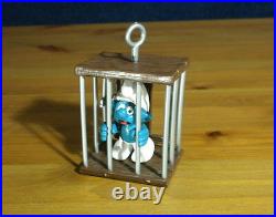 Smurfs 40212 Cage Smurf Jail Vintage Figure Schleich PVC Toy Figurine Lot 80s