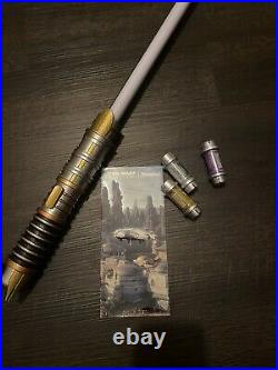Star Wars Galaxys Edge Custom lightsaber With Multiple Kyber Crystals And Map