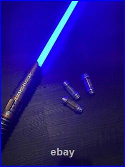 Star Wars Galaxys Edge Custom lightsaber With Multiple Kyber Crystals And Map